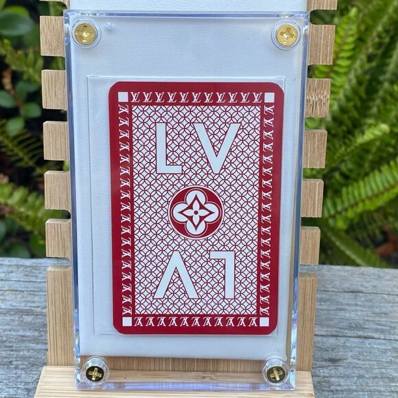 Red Louis Vuitton (LV) Monogram Jocker Playing Card w/Case. EUC! Designer Luxury - Picture 1 of 3